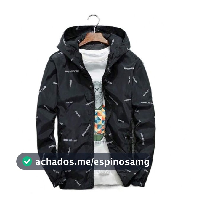 Jaqueta masculina impermeável com capuz bênção de impressão de letras