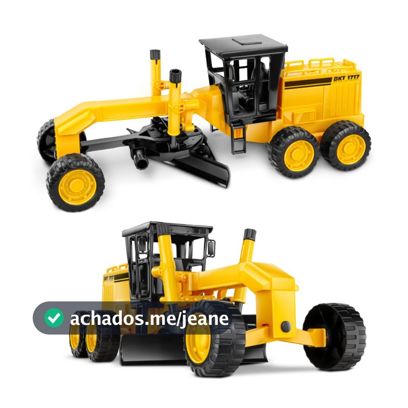 Trator Patrol Motoniveladora Infantil Articulado Para Crianças - Roma Brinquedos De Menino