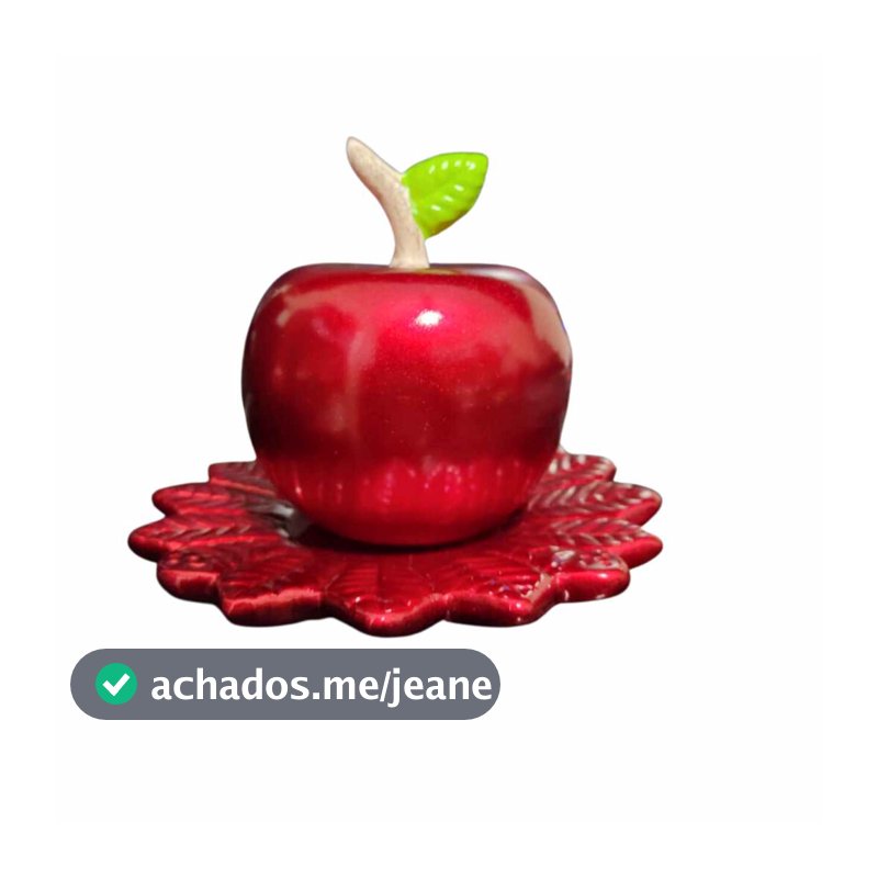 Enfeite Maça Fruta Cerâmica Decoração Mesa Aparador Cozinha Balcão