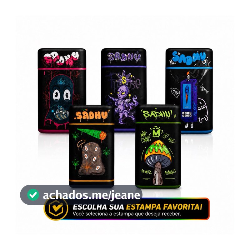 Isqueiro Maçarico Sadhu Emborrachado Colecionavel Edição Grafiti Recarregavel