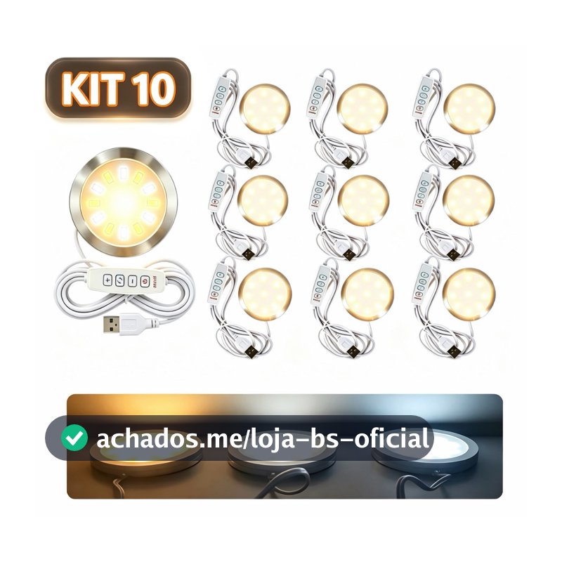 Kit 5/10 LEDs para Impressora 3D, Acessórios e Peças DIY, Luz Branca, Fria ou Quente