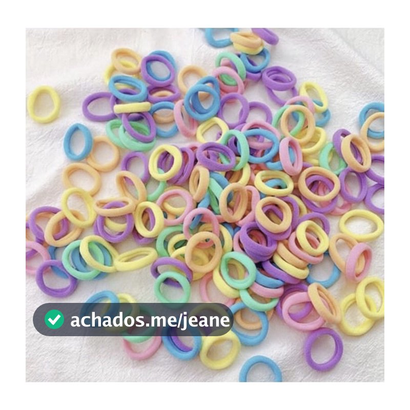100 Unidades Elástico Xuxinha/ Rabicó de Cabelo Pequeno colorido  INFANTIL Criança