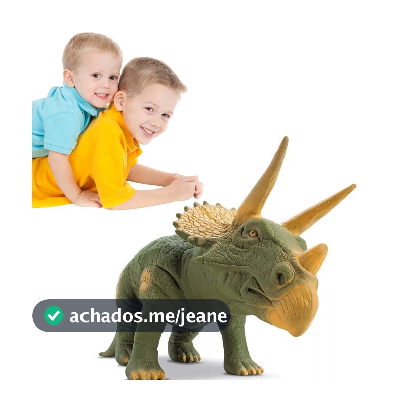 BRINQUEDO DINOSSAURO TRICERATOPS GRANDE MENINO