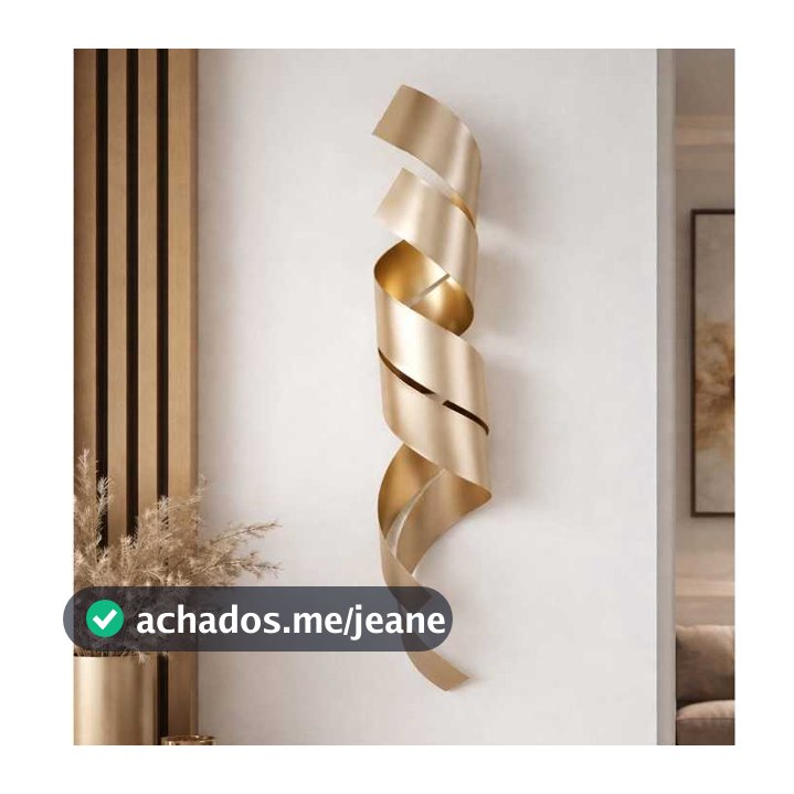 ESCULTURA ESSENCE PAREDE DOURADA,ESCULTURA DE DECORAÇAO METAL