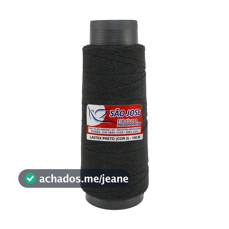 Lastex Médio 100 Metros (Preto) – Ideal para Tranças e Box Braids