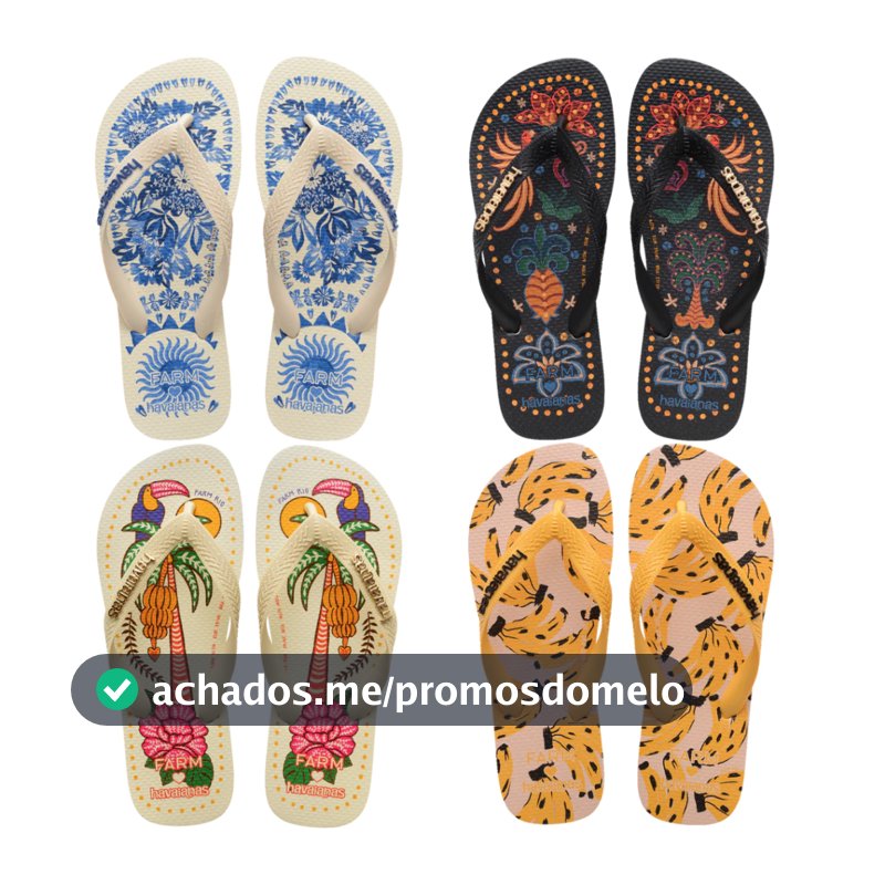 Kit 2 Pares Chinelo Havaianas Farm Tropical Vibes Promoção