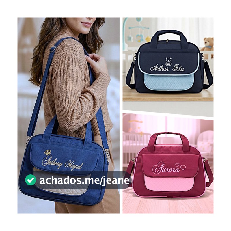 Bolsa Pequena Personalizada bebê menino ou menina (Queima de Estoque)