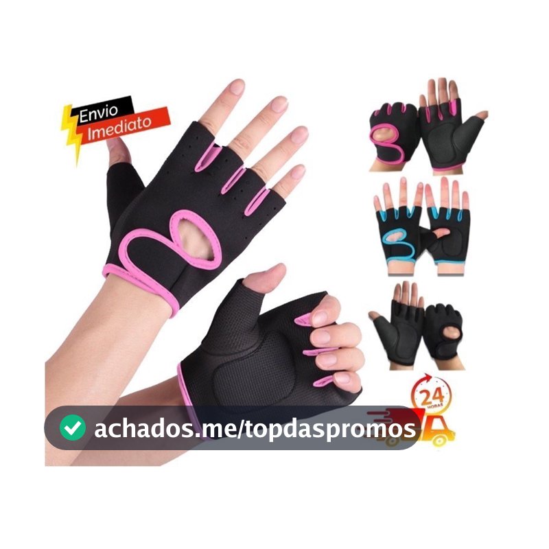 Luva Musculação Academia Antiderrapante Feminina E Masculina Ginástica