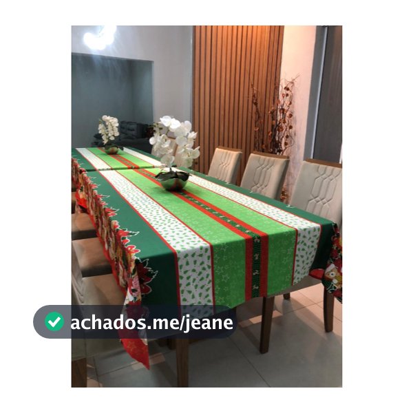 Toalha de Mesa Natalina 1,50x1,40 para Mesa de 4 Lugares - Decoração Enfeites de Natal