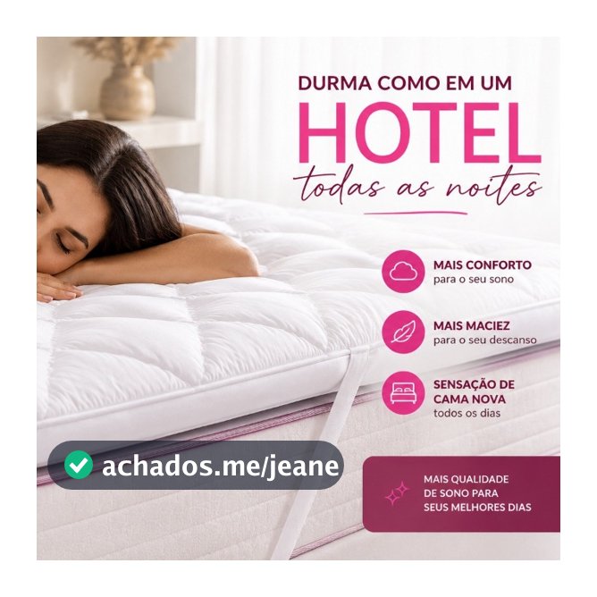 Pillow Top Cama Casal Premium Toque De Plumas 138x188 Macio Protetor de Colchão BestPillow