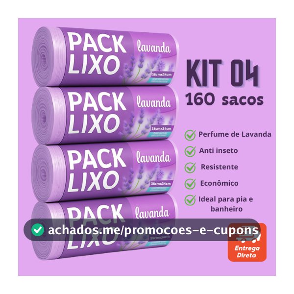 Saco de Lixo Cheiroso Lavanda 10L Saco de lixo Perfumado Neutraliza Odor Pia Banheiro Perfume Suave