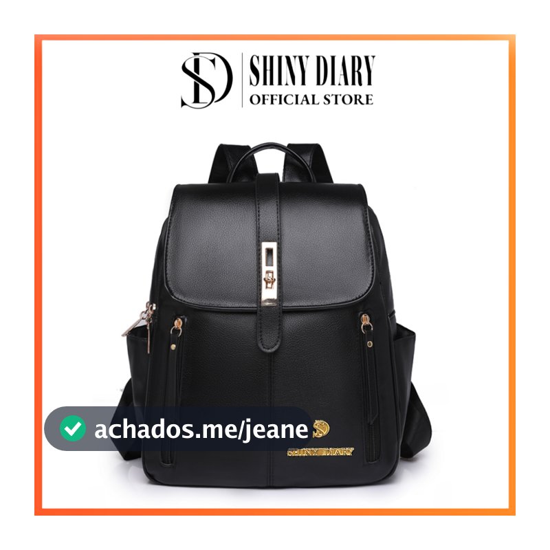 mochila De Costas Couro Social Feminina Elegante Reforçada Top canguru