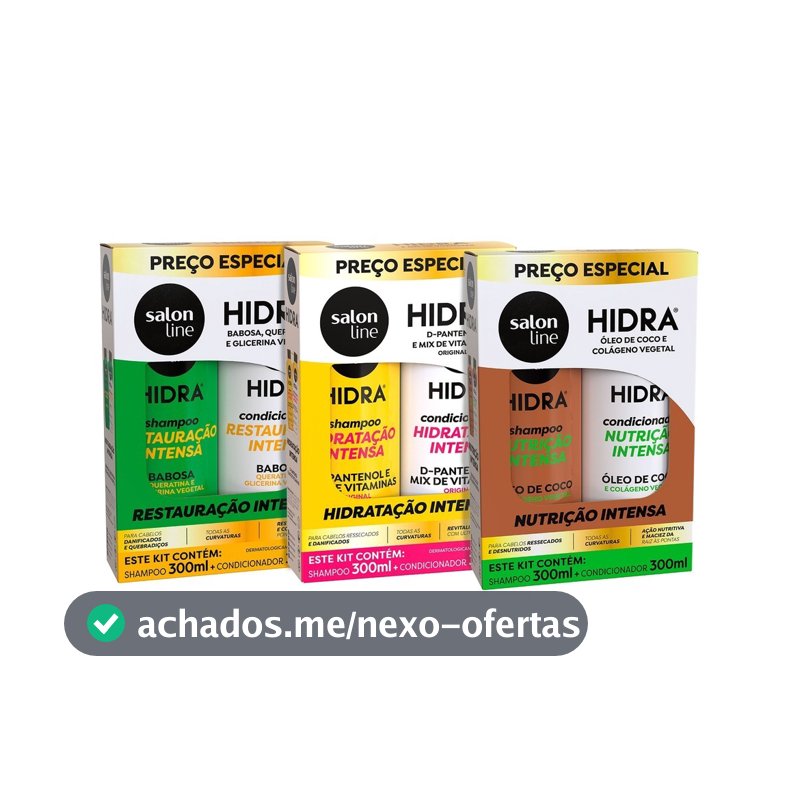 Cronograma Capilar Hidra Babosa, Original e Coco Salon Line