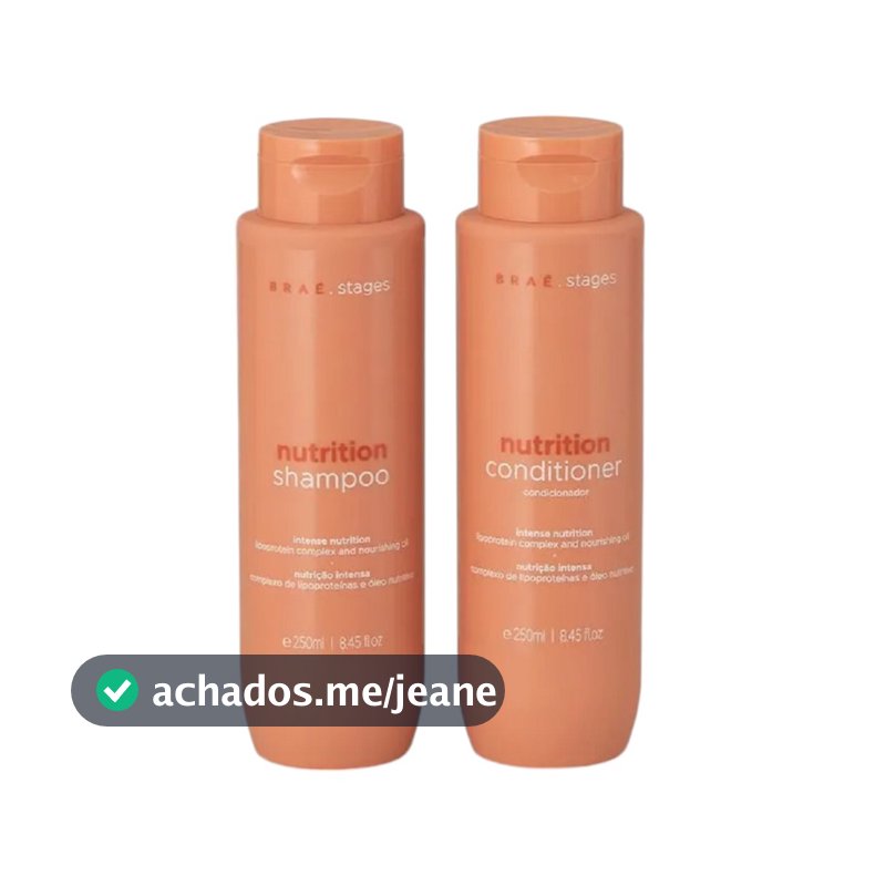 Kit Braé Stages Nutrition Shampoo e Condicionador - 2x250ml