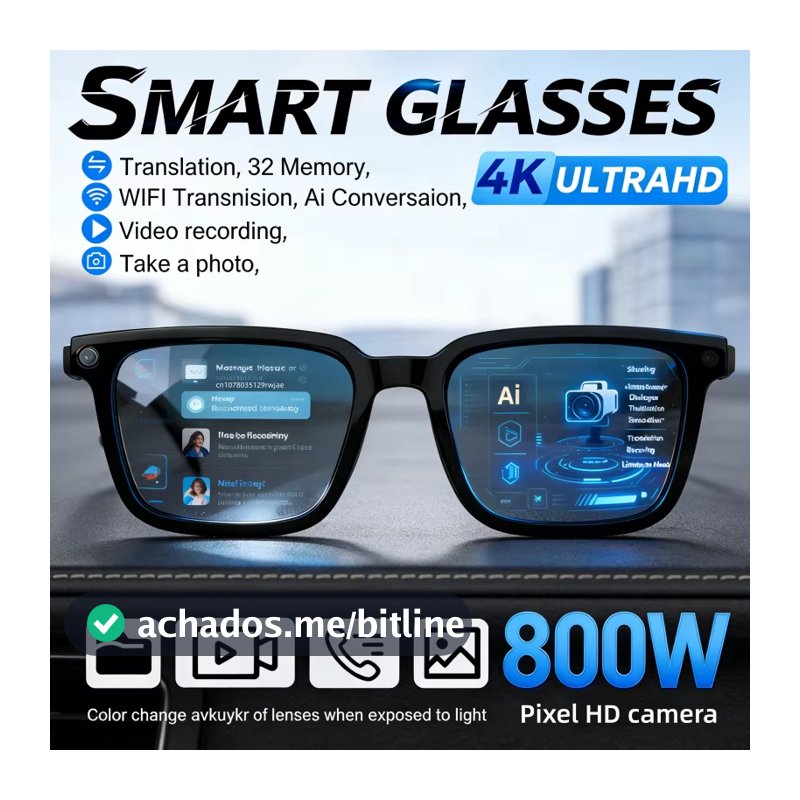 2026 Novos Óculos Inteligentes AI 800W Câmera De Tiro HD Foto Vídeo Voz Chamada Tradução À Prova Dwaterproof Água Blueto