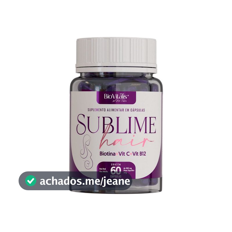 Sublime Hair Vitamina Capilar | Crescimento e Fortalecimento Da Bio Vitalis