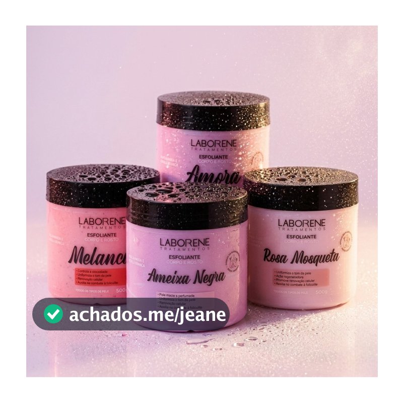 Esfoliante Corpo e Rosto Skincare 500g/Clareador Auxilia no Clareamento da Pele - Laborene