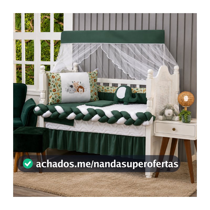 Kit Berço Menina e Menino Paris 10 peças Americano Enxoval de Bebê Estampado