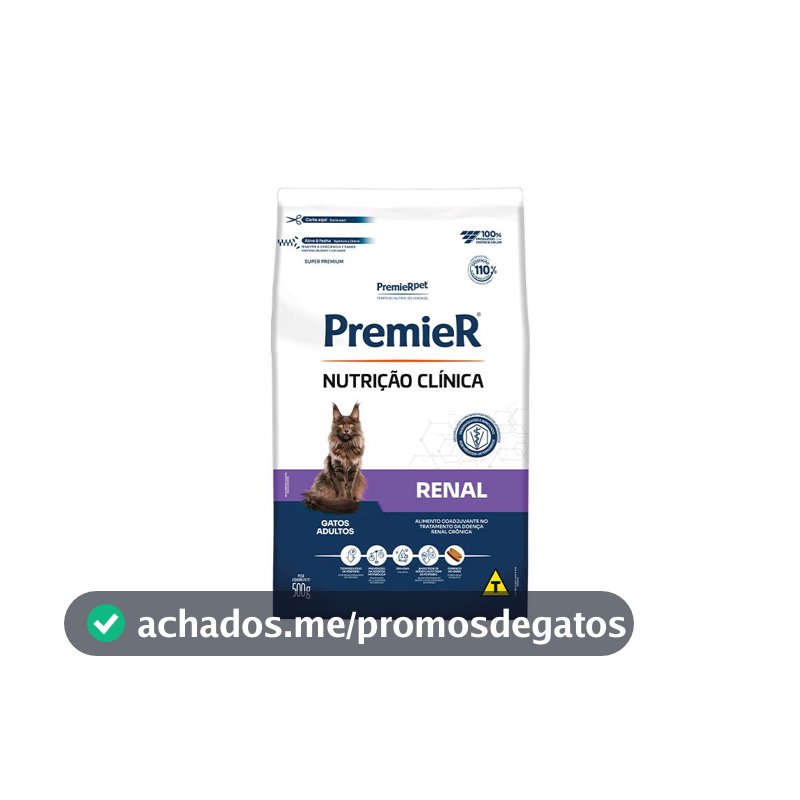 Ração Premier Nutrição Clínica Gatos Adultos Renal - 1,5kg
