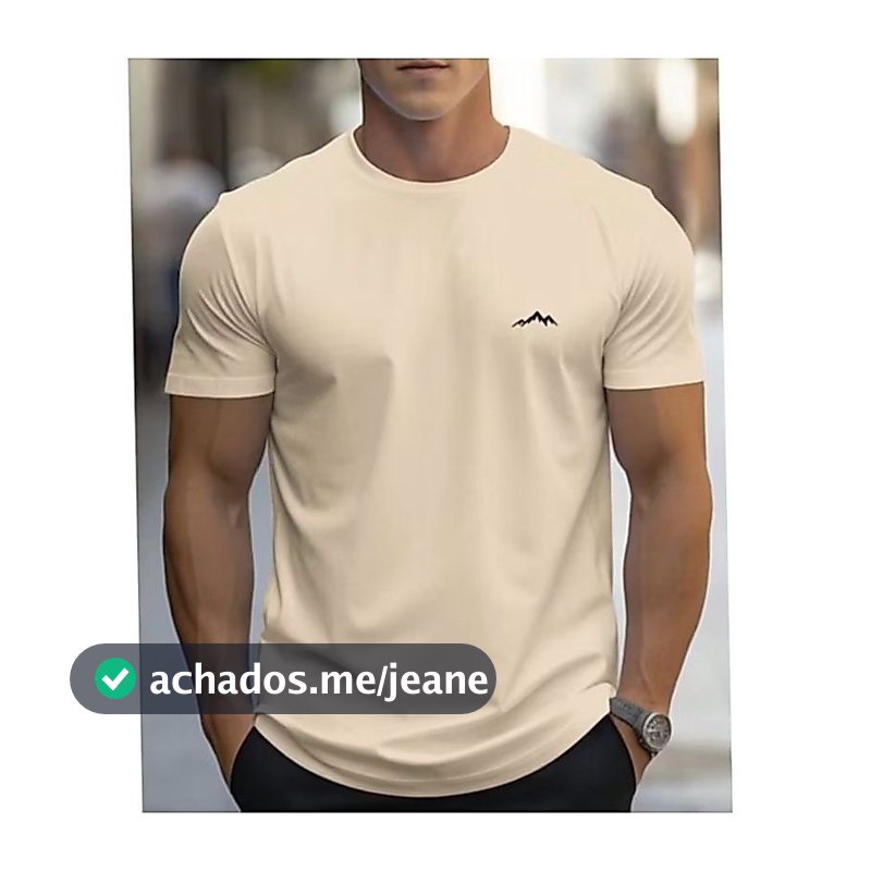 Camiseta Premium MONTANHA algodão fio 30.1 envio rápido