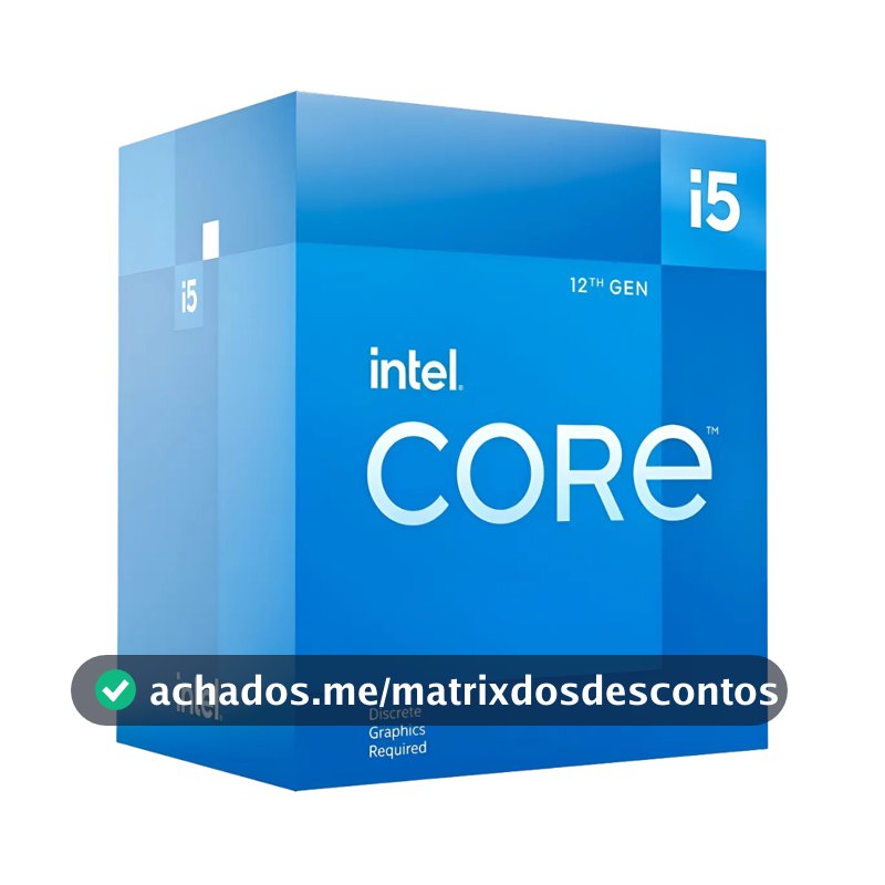 Processador Intel Core i5 12400F + Cooler Box - 6 Núcleos