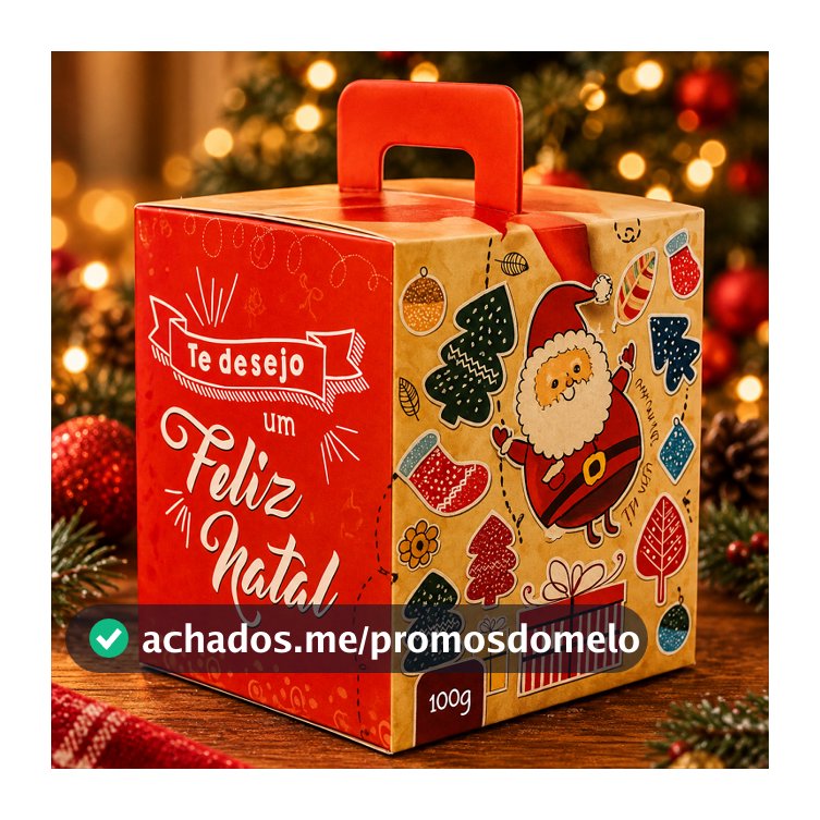 (50 Unid.) Embalagem Panetone 100g 250g 500g Caixa Caixinha de Mini Panetone Natal Chocotone