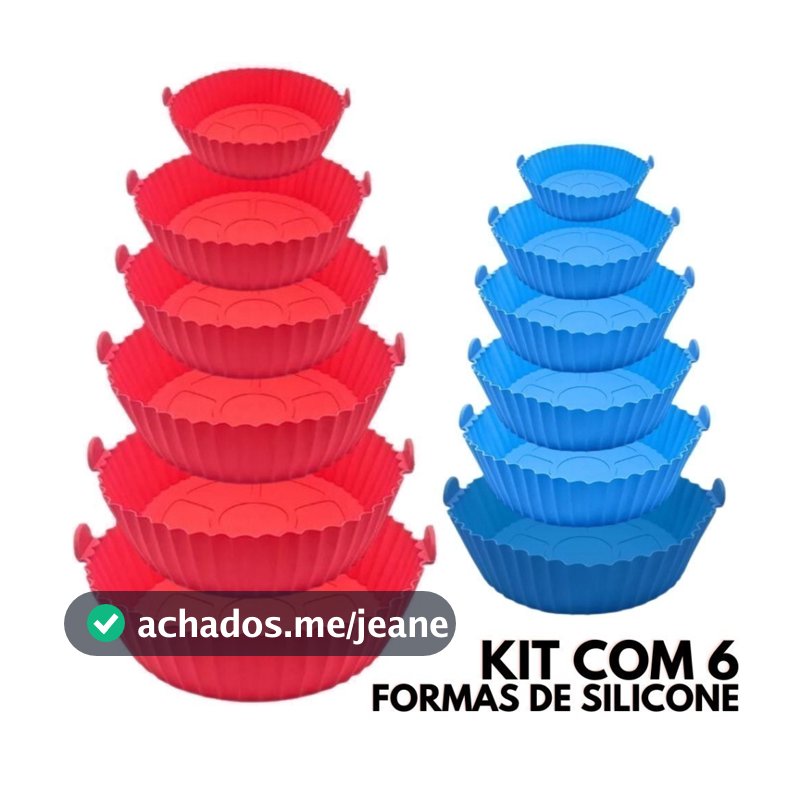 Kit 6 Capas Protetoras de AirFryer de Silicone Diferentes Medidas
