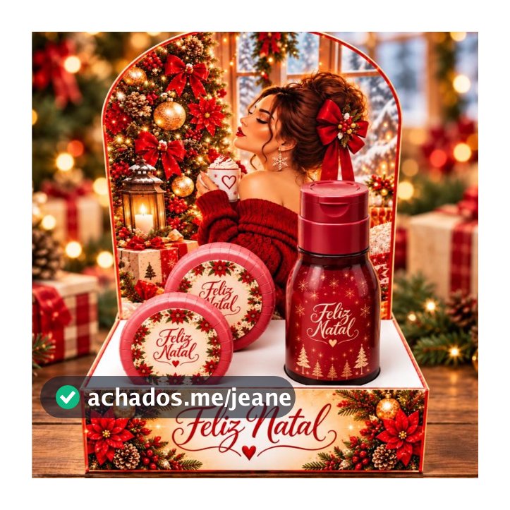 Caixa cenário Natal Vermelho para sabonete e creme Somente Caixa kit 10 unidades