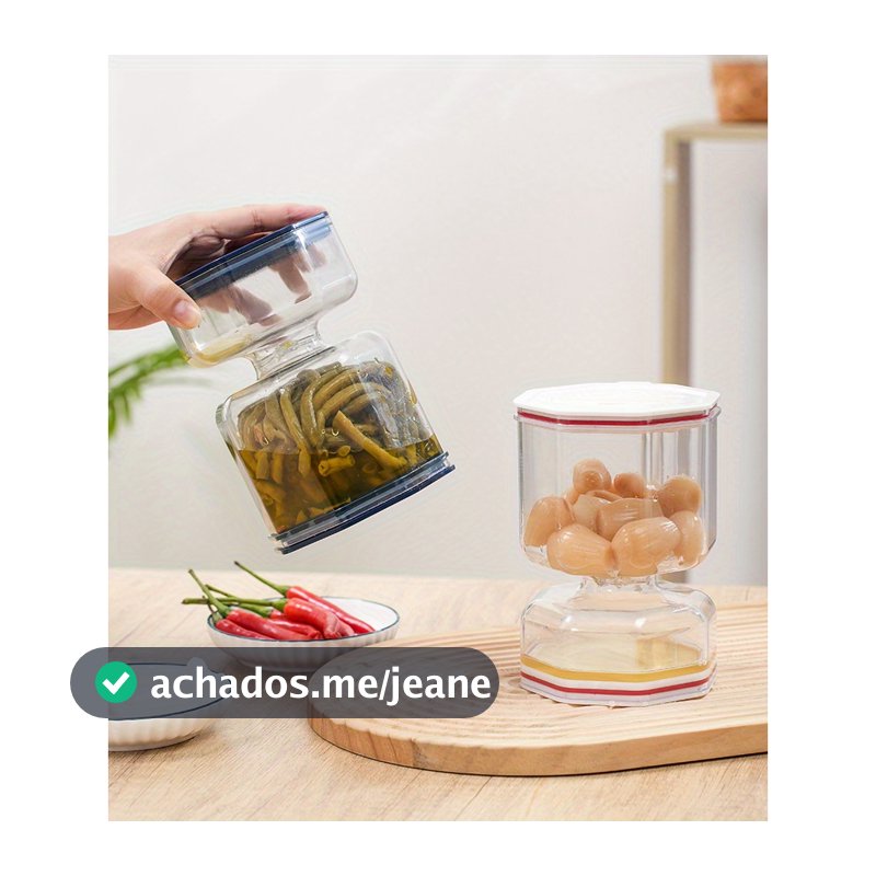Pote Hermético para Conservas com Separador de Líquido com garfo 024-225