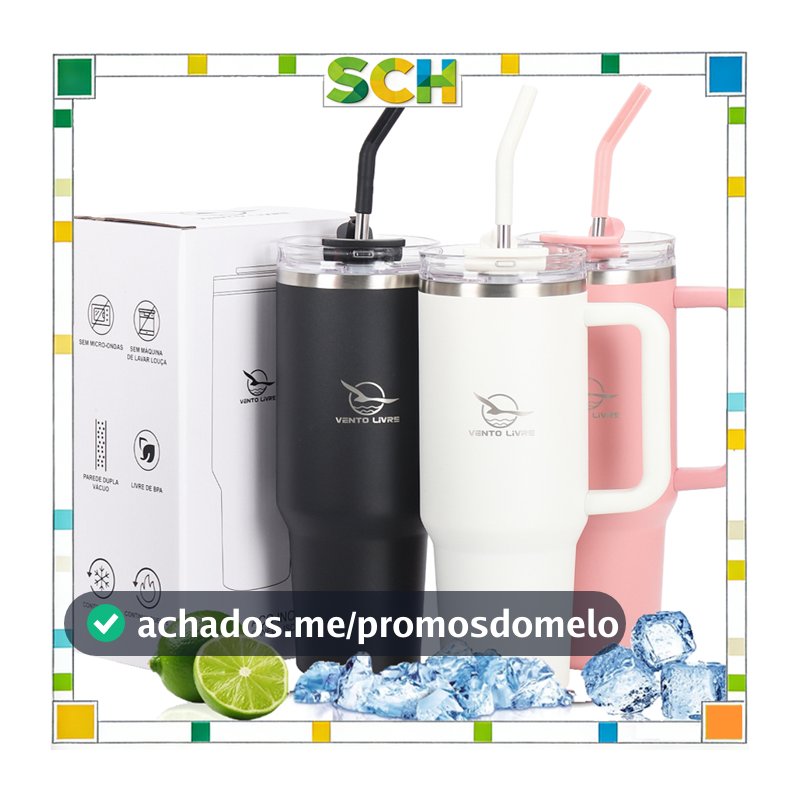 Copo térmico inoxidável CROWN Isotérmico 600ml / 1,2L em Aço Inoxidável | Tampa Hermética e Canudo Anti-Vazamento