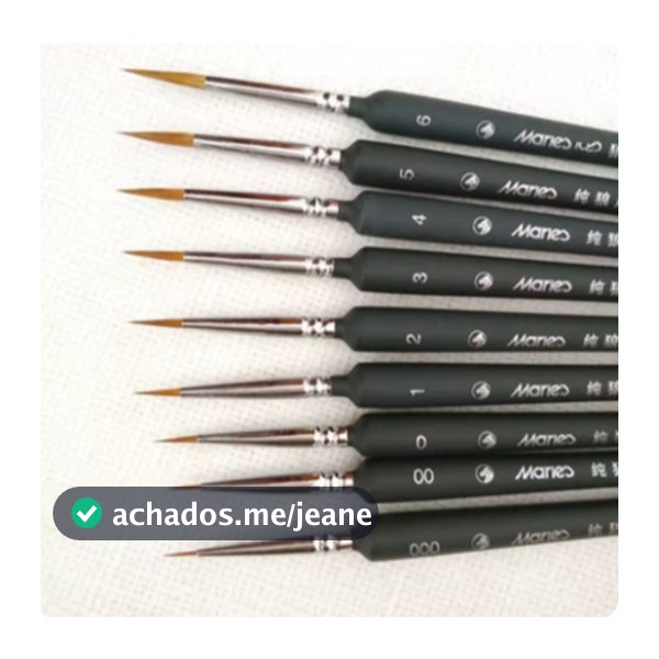 Kit 6 Pinceis Traços Finos Pintura Em Tela Aquarela Modelismo