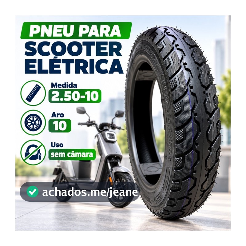 Pneu 2.50/10 Aro 10 14x2.50-10 Bicicleta Elétrica Hawk 48v Nxt Luna Next Klosh Cinborg E-letric