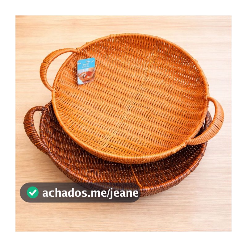 FRUTEIRA CESTA RUSTICA PARA MESA 30 X 11,5 CM PP