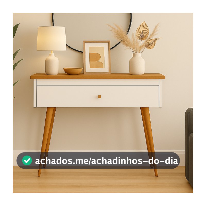 Aparador Buffet Balcão Elegante Com Pés em Madeira Gaveta Pronta Entrega