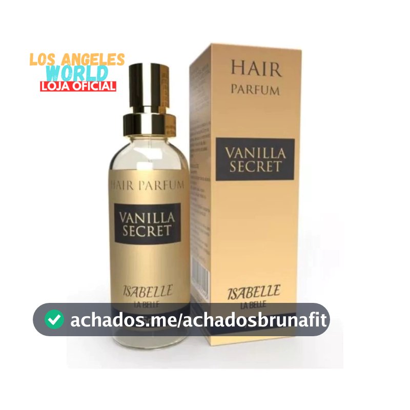 Perfume Capilar VANILLA SECRET - Isabelle La Belle Perfume de bolsa Alta fixaçao para cabelo