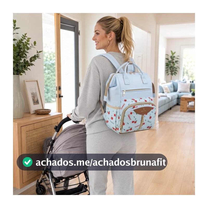 Mochila Multifuncional Para Fraldas De Mamãe , À Prova D'água , Bolsa Maternidade Com Suporte Garrafa , Grande Armazenam
