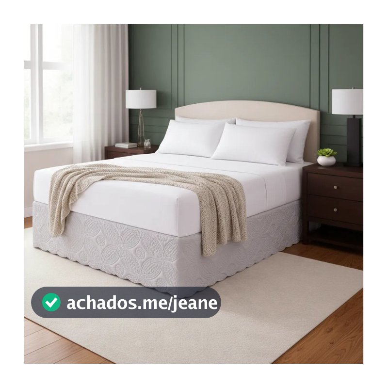 Saia Para Cama Box QUEEM Matelada Luxo Marie Escolha Perfeita
