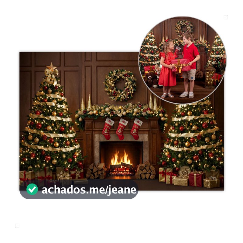 Painel Fundo Natal Decoração 2025 Cenário Árvore Natalina para Foto Em Tecido Sublimado – FNT-831