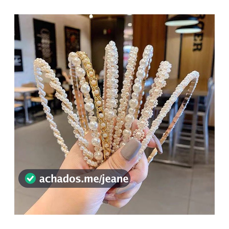 8 Pçs Tiara Feminina Com Cristal De Strass E Miçangas