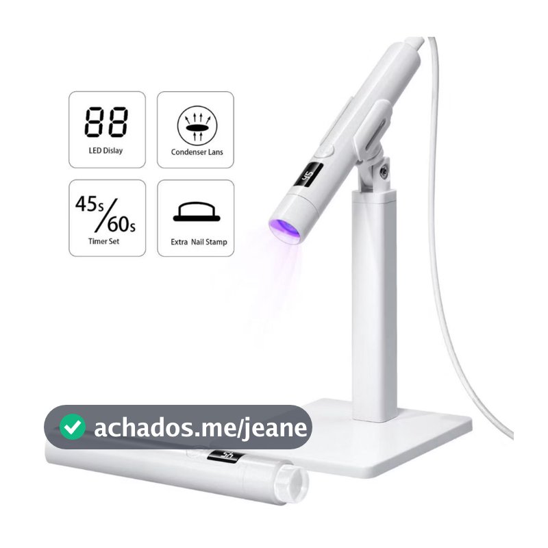 lanterna portatil com suporte led uv