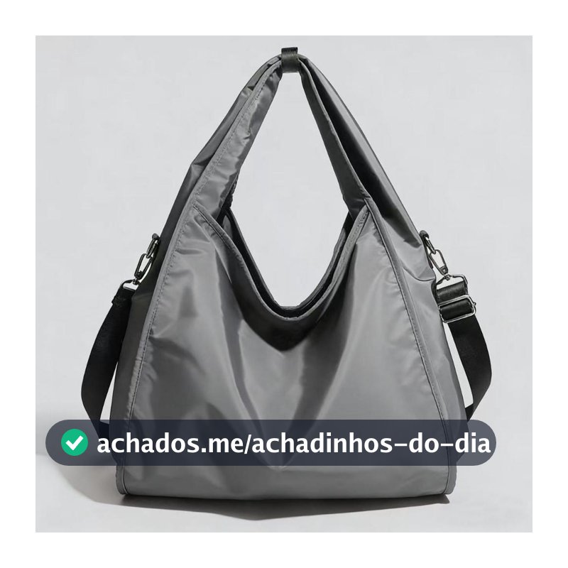 Bolsa Grande De Ombro Esportiva Trabalhar Faculdade Mulher Nylon Impermeável Alça Transversal