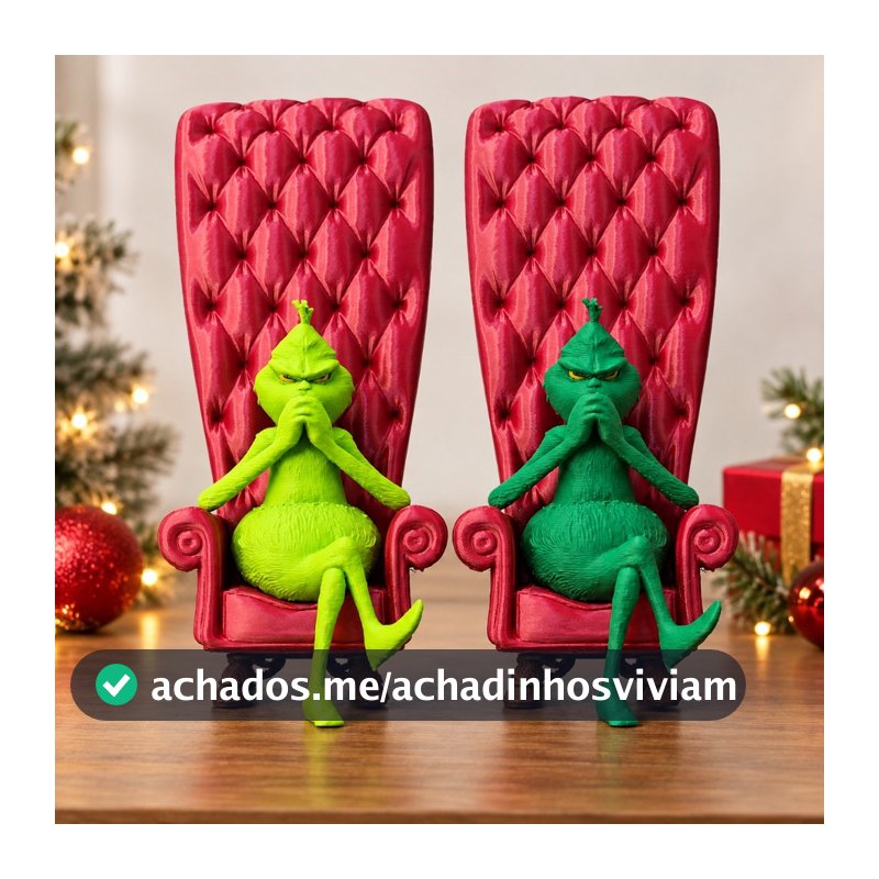 Grinch Natalino na Poltrona - Decoração De Natal