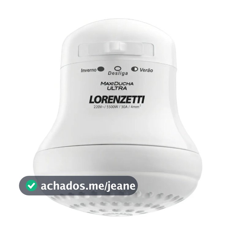 Chuveiro Elétrico de Parede Lorenzetti Maxi Ducha Ultra