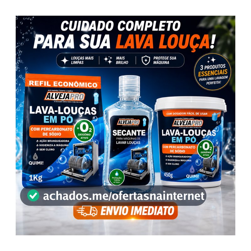 Sabão para Lava-Louças em Pó e secante de louças