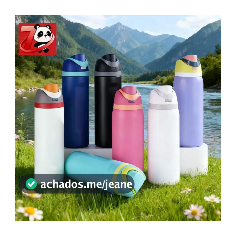 Garrafa Termica 470/560/710/924ml Compacta Com Alça e 2 bicos Ideal Esportes Lazer Faculdade Coala