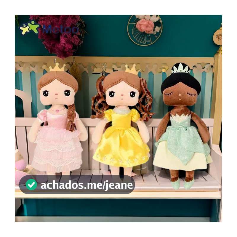 Metoo Boneca Angela Original de 36 cm, Brinquedo de Pelúcia Princesa de Conto de Fadas,Presente de Aniversário