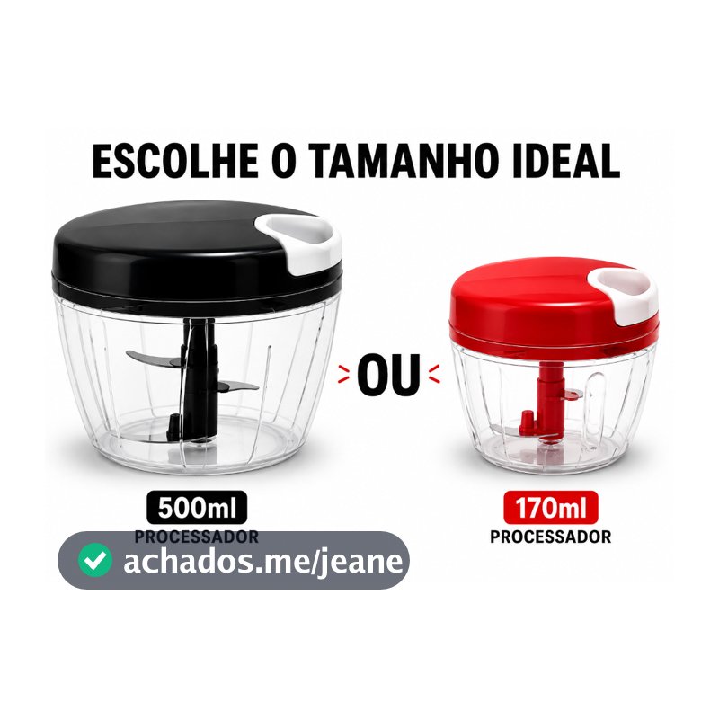 Processador Triturador de Alimentos 170ml ou 500ml Universal