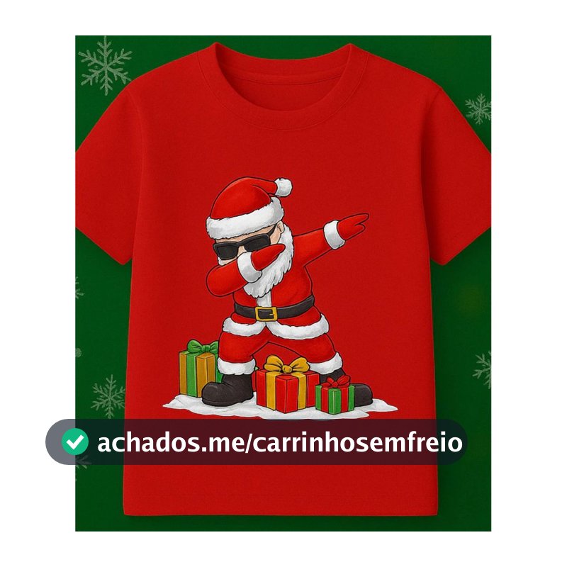 Camiseta infantil Natal, Camisa Natal, Camiseta papai Noel, Camisa Papai Noel, Camisa Natalina