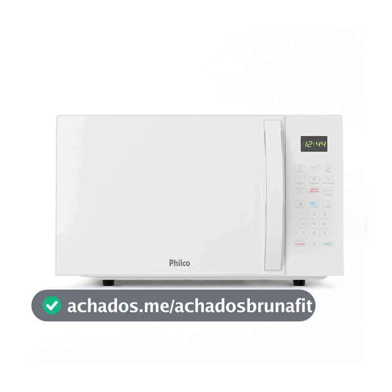 Micro-ondas Philco 28L Branco Pintura Limpa Fácil PMO30B