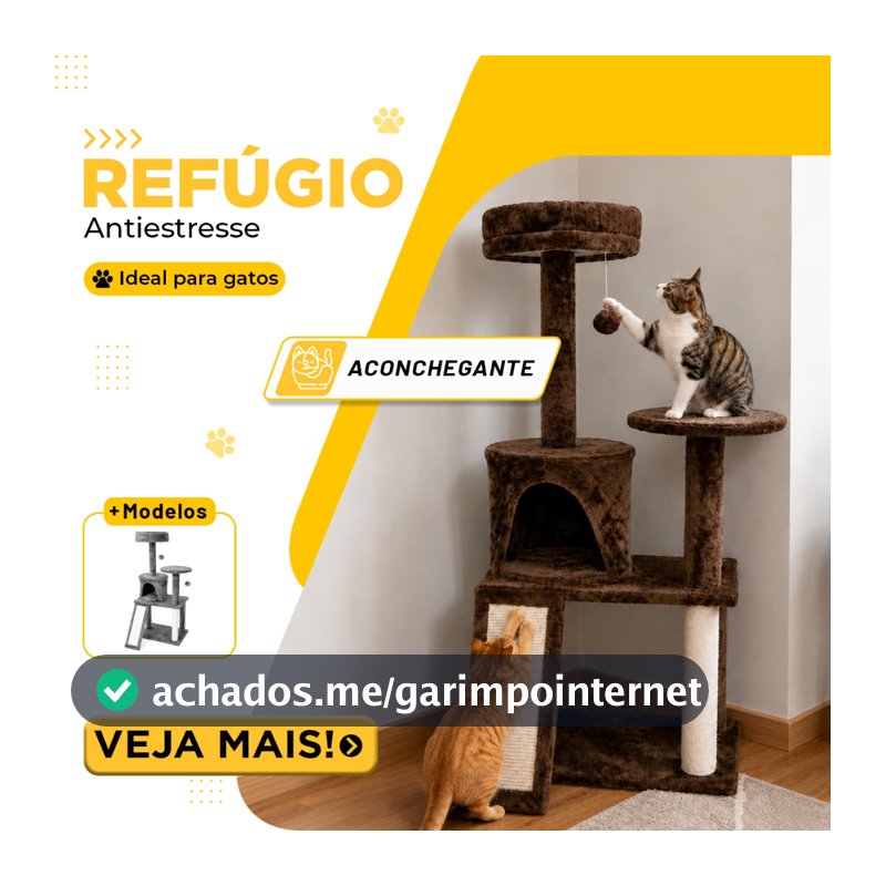 Arranhador Torre Para Gato Grande Com Rampa Poste Sisal Casinha Toca Brinquedo 130x52x37cm